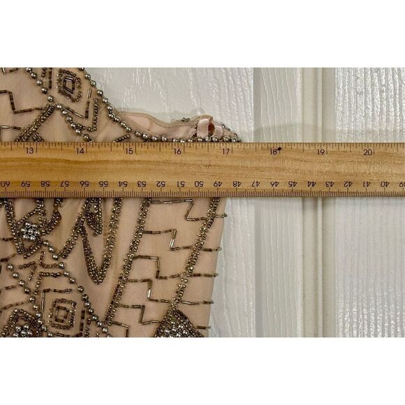 NWT Parker Monaco Beaded Open Back Shift Dress Women's Medium - Picture 11 of 11